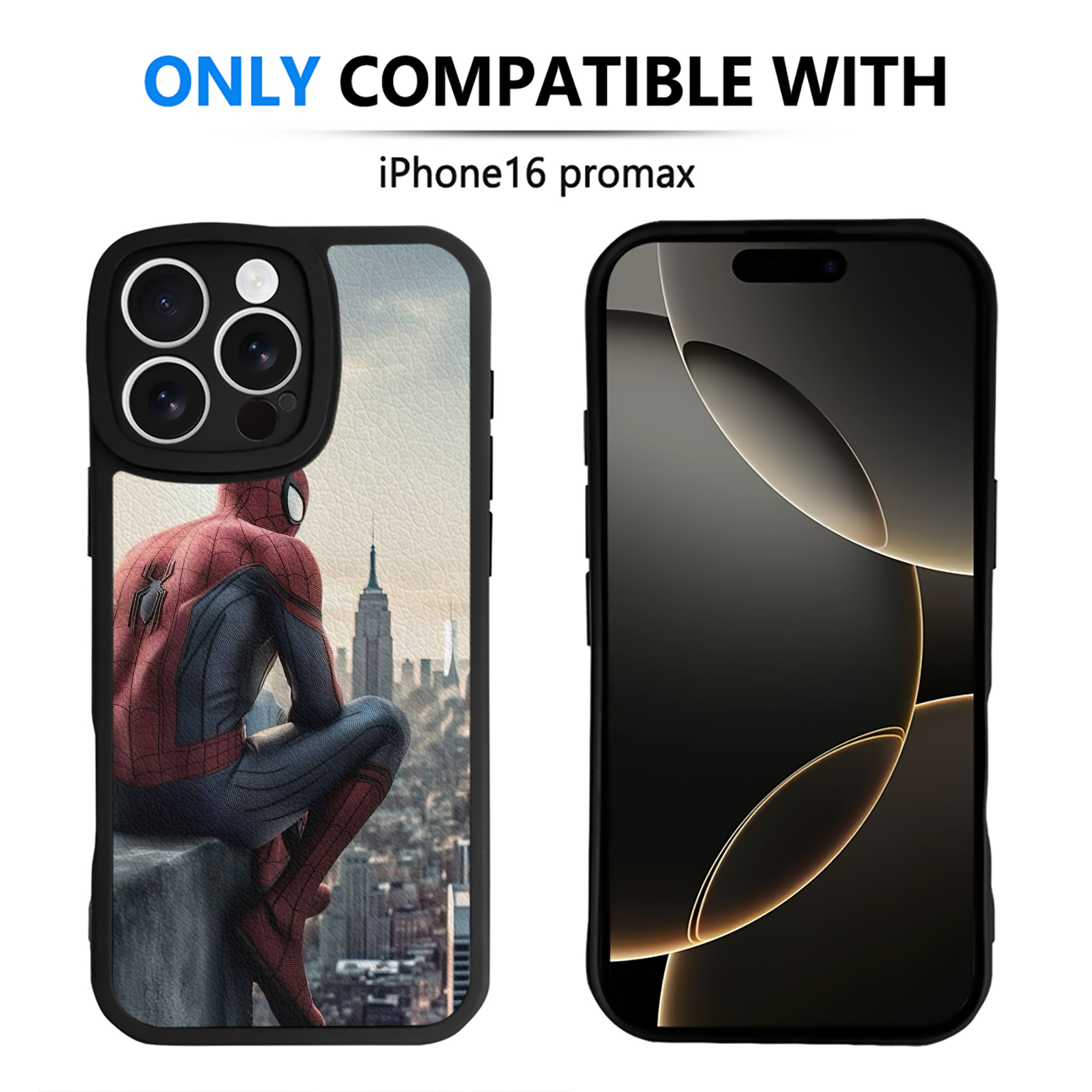 Spider Man スパイダーマン 【iPhone 16シリーズ対応】シリコンスマホケース（レザー調） 材質：シリコン